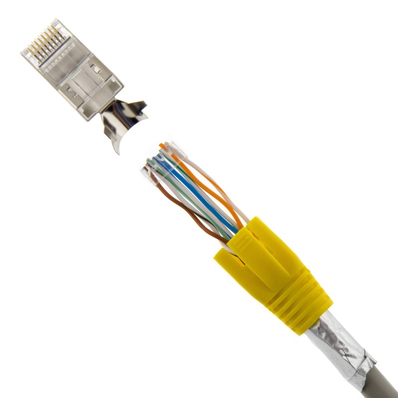 SeKi 10x Network Connectors Yellow CAT 7 6A 5 RJ45
