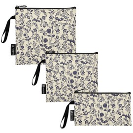 XUWU Reusable Food Storage Bags Goth Bats 3 Pack Set Lunch Bag Compact Sandwich Snack Bag Small Medium Large for Lunch, Travel & Organization