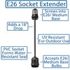 Novelty Lights E26 Medium Base 36 Inch Light Socket Extension