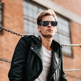 Occhsouo Sonnenbrille Herren Polarisiert - Damen UV400 Schutz CAT 3 CE Schwarz Sunglasses Men Retro Sport Sonnenbrillen für Angeln, Fishing, Fahren, Ski sc26