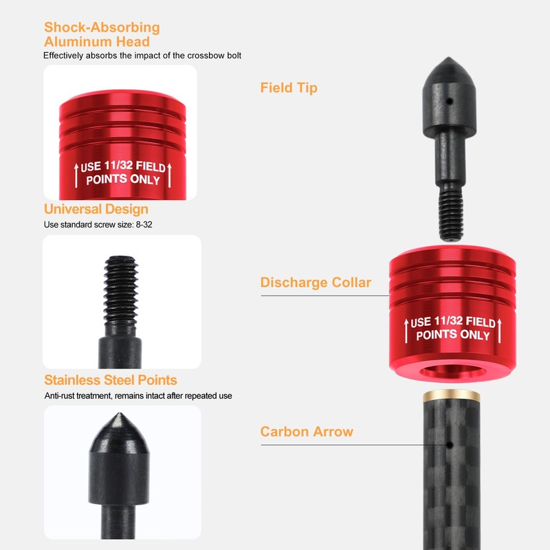 LWANO Crossbow Bolt Decocking Head Compatible with Most Bolts (2