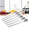 6 Piezas De Cucharas De Mango Largo, Cucharas De Acero