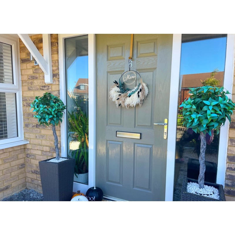 Pampas Grass Wreath - Pampas Grass Wall Decoration - Natural