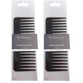 Mibella Hair Extension Comb Wide Detangling Comb for Curly and Perm Hair Black