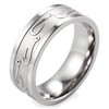 SHARDON Men's 8mm Titanium Ring with Embossed Fishhooks Size 11