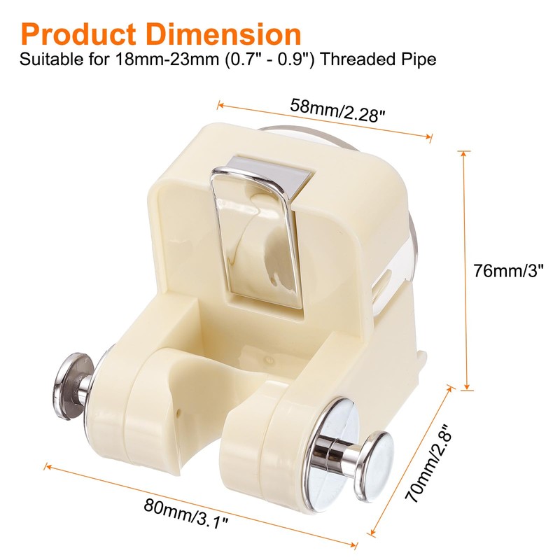sourcing map Shower Head Holder, Suction Cup Shower Head Holder,