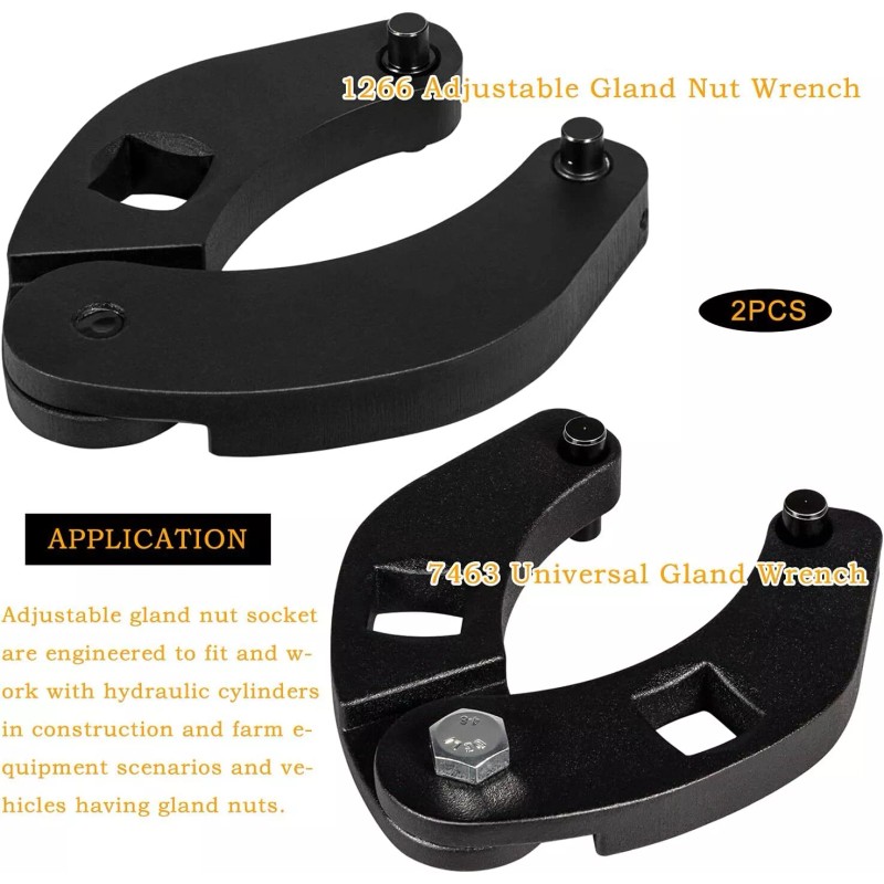 Bonbo Adjustable Gland Nut Wrench 1266 +7463 Spanner Tool Set