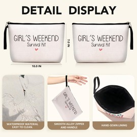Hanamiya Na Weekender Bags for Women Weekend Bag Girl Trip Gifts Cosmetic Bag Girls Weekend Survival Kit Makeup Pouch Bachelorette Bridesmaid Friend Gifts for Sister Bestie Bride Fun Birthday Gift