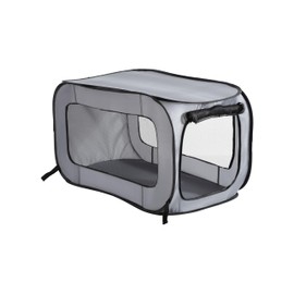 Portable Collapsible Pop Up Kennel, 40" L x 27" W x 27" H, Gray