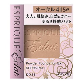 Kose ESPRIQUE Eclat Eclat High Brightness Lasting Pact EX OC415e Ochre, 0.3 Ounce x 1 Piece