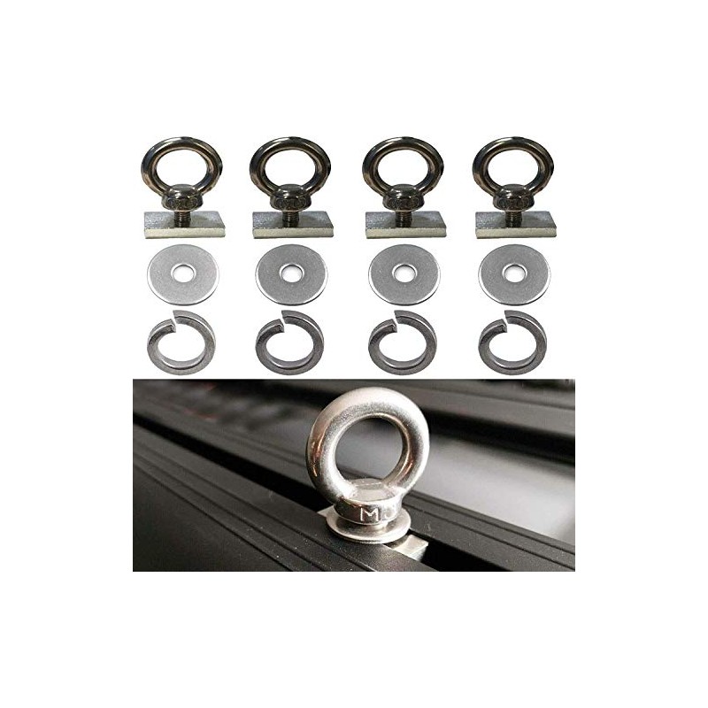 4 Pack - Heavy-Duty Stainless Steel Eye Bolt tie Down