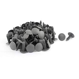 uxcell 100pcs 6.5mm Hole Plastic Rivets Fastener Push Clips Gray for Car Auto