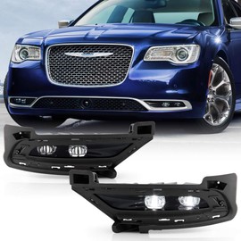 ACANII - For 2015-2022 Chrysler 300 LED Bumper Fog Lights Driving Lamps Assembly w/Switch Pair Set Driver & Passenger