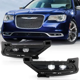 ACANII - For 2015-2022 Chrysler 300 LED Bumper Fog Lights Driving Lamps Assembly w/Switch Pair Set Driver & Passenger