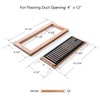 Razo White Oak Flush Mount Floor Register, Wood Vent Cover,