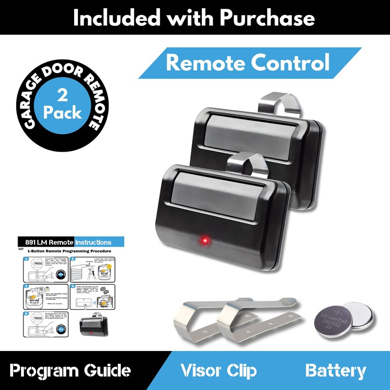 2X for 891LM Chamberlain Craftsman Liftmaster Garage Door Opener Remote