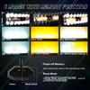 SLARY 12 Inch 72W LED Light Bar White/Amber Flasing Strobe