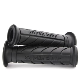 Area1 Universal Motorcycle Scooter Handlebar Grips Grip Rubbers Pack of 2 1 x 22 mm + 1 x 24-25 mm (7/8 / 1 Inch) (Black) Compatible with KSR (Super Grip)