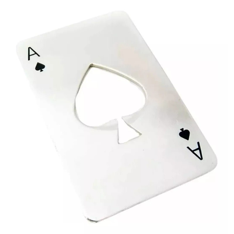 Mafab 6pz Tarjeta Destapador Botella Carta Pokar Acero Inoxidable