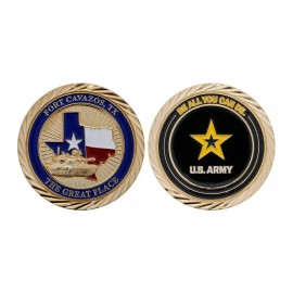 ARMY FORT CAVAZOS FORT HOOD  THE GREAT PLACE 1.75" CHALLENGE COIN