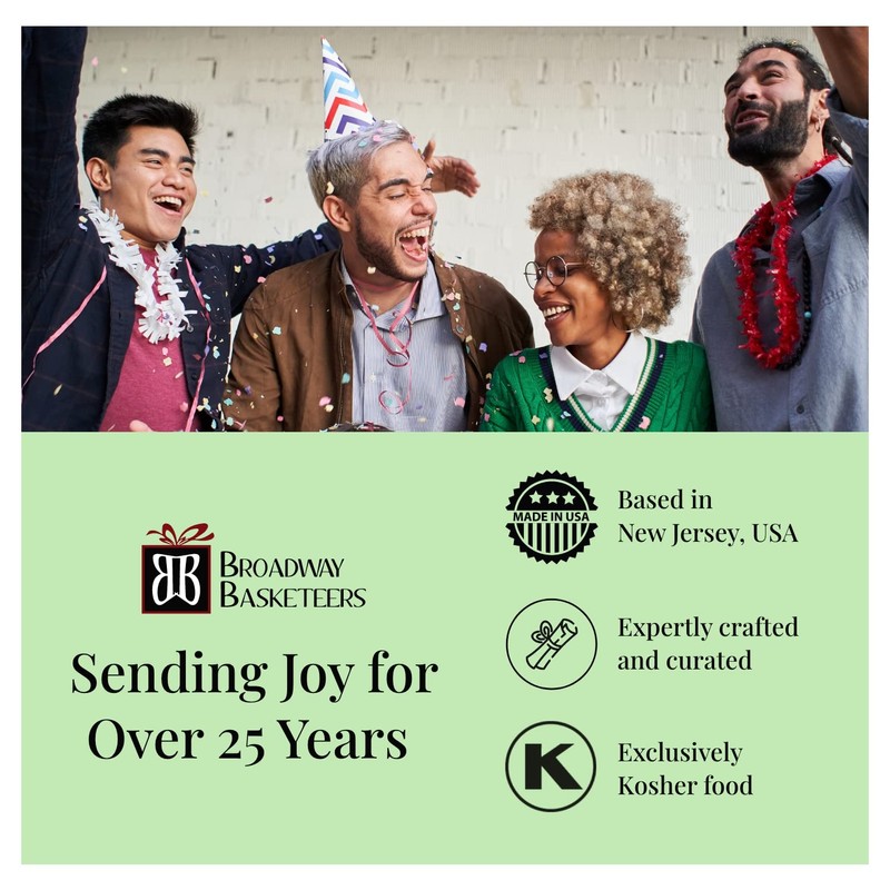 Broadway Basketeers Food Gift Basket Tower Snack Gifts for Women,