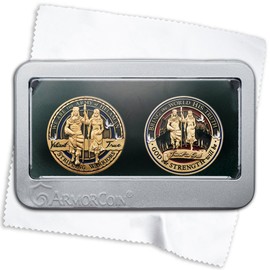 Army of Helaman LDS Challenge Coins Deluxe Display Tin Box 2 Challenge Coin Set with Bonus polishing Cloth