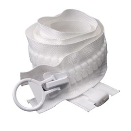 Zipper Double Sided Zipper Length 50-200cm Extra Large Resin Zipper with Slider Black Extra Large Zipper Double Sided Open DIY Handmade Sewing Jacquets Norens Handmade Clothing Craft Repair Bag (White