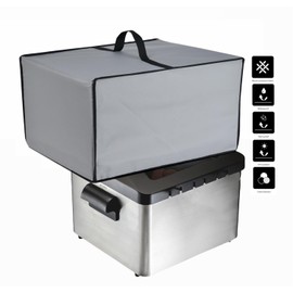 4.5L Deep Fryer Cover,Water Resistant,Compatible With Chefman 4.5 Liter Deep Fryer/Hamilton Beach 35034 4.5 Liter Electric Deep Fryer/Elite Gourmet EDF-401T 4.5 Qt Electric Deep Fryer (Silver Grey)
