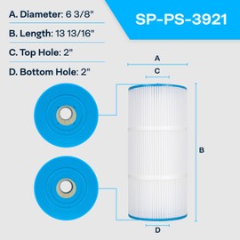 SpiroPure Replacement for Pleatco PWK35B Watkins 78161 Unicel C-6350 Filbur FC-3921 Watkins 1642301-1 Hot Tub Spa Pool Replacement Cartridge
