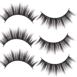 5D Faux Mink False Eyelashes Cat Eyes Wispy Natural Dramatic Long Thick Volume False Strip Eyelashes Handmade Cruelty Free Vegan lashes Handmade Luxurious Fluffy Natural Soft Reusable Eyelashes 5 Pairs Light Volume Short Medium Fake Cat Eyelashes (8017)