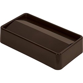 Carlisle 34202469 TrimLine Polyethylene Swing Top Lid, 20.19" Length x 11.56" Width x 4-1/2" Height, Dark Brown