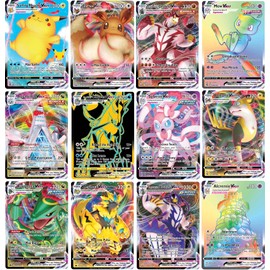 3x VMAX Pokémon Card Bundle incl 1 Secret Rare Rainbow or Black & Gold Card - No Duplicates - Vmax Card Pack + TitanCards® Toploader