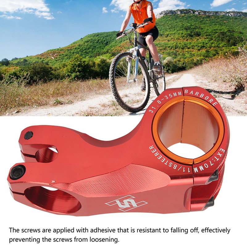 Bicycle Stem Bike Riser 70MM Ultra Light ‑17 Degree for