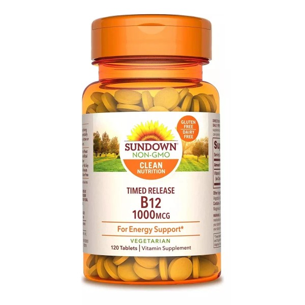 Sundown Vitamina B12 Sundown Liberación Programada 1000 Mcg 120 Cáp