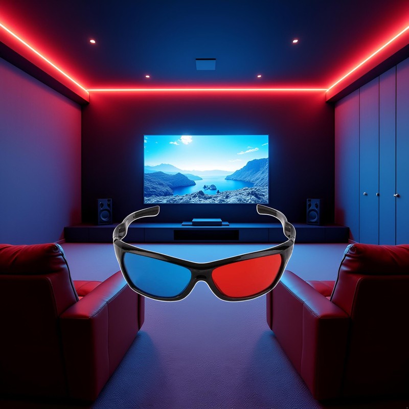 SquarezhenBo 1Pc Anaglyph Red Blue 3D Glasses for 3D Movie