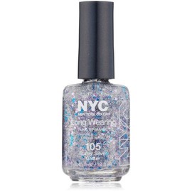 New York Color Long Wearing Nail Enamel, Starry Silver Glitter, 0.45 Fluid Ounce by N.Y.C.