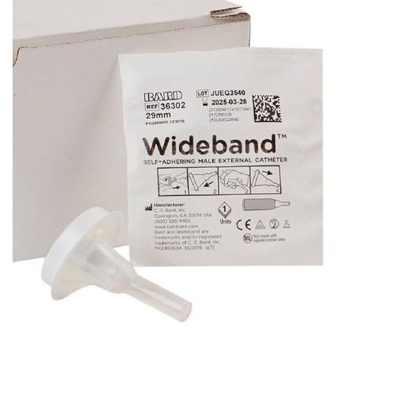 50 Pack Condom External Catheters 29mm, Medium, Rochester Wideband, 36302