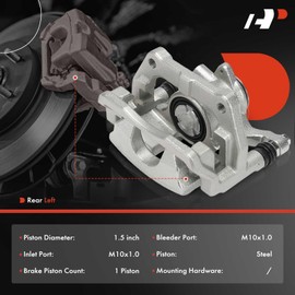 A-Premium Disc Brake Caliper Assembly with Bracket Compatible with Honda Vehicles - CR-Z CRZ 2016, HR-V HRV 2016-2022 - Rear Left Driver Side