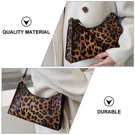1 x Armpit Bag, Handbags, Shoulder Bag for Leopard Women, Chic Shoulder Bag for Women, Clutch Bag, Shoulder Bag with Leopard Print, PU Women's Purse, Messenger Bag, as shown