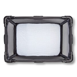 4moms Breeze Playard Sheets, for Baby Bassinets and Furniture, Machine Washable, Soft, Plush, Waterproof Fabric, Grey Beads