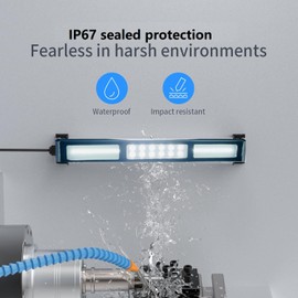 XUNDE Strong Light CNC Interior Tube Lighting Explosion Proof LED Work Light 110-220V Industrial Lamp CNC Engraving Machine Parts 20 Watts