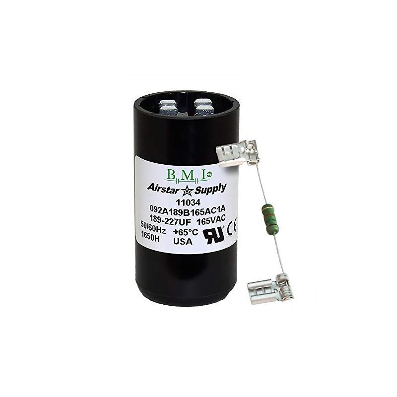 189-227 uF x 165 VAC - BMI/USA Start Capacitor #