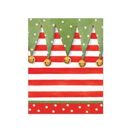 Caspari Stocking Stripe Gift Enclosure Cards - 4 Mini Cards & Envelopes