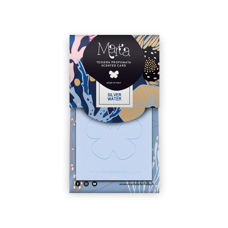 MARTA LA FARFALLA Tris Card and Scented Cards Silver Water
