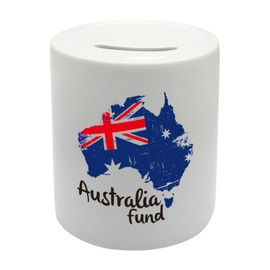 Coralgraph Inc BS074 Australia Fund Novelty Gift Printed Ceramic Piggy Bank Money Saving Box
