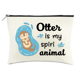 Otter Lover Gifts for Girl Women,Makeup Bag Sea Otter Gifts,Cosmetic Bag Animal Lover Gift for Her Otter Mom,Friendship Birthday Christmas Graduation Gift for Daughter Best Friend Sister Niece Cousin