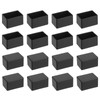 Sourcing Map 20Pcs Black PVC Rectangular Furniture Leg Caps, 1.5"