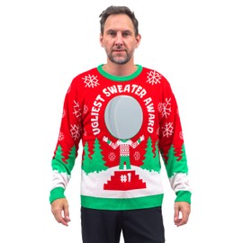 Costume Agent Ugliest Sweater Face Mirror Award Ugly Christmas Sweater Multicolored