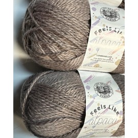 Lion Brand LOT of 4 FEELS LIKE ALPACA in TAUPE by LION BRAND 273yds 3.5oz AcrylicPolyNyl