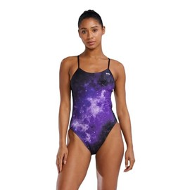 TYR Women's Durafast Elite Cutoutfit Swimsuit, Purple/Starborne, 34